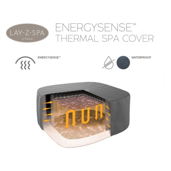BESTWAY 60333 Kompletný Termokryt Lay-Z-Spa Xtras EnergySense Plus na vírivku 230 x 230 x 71 cm