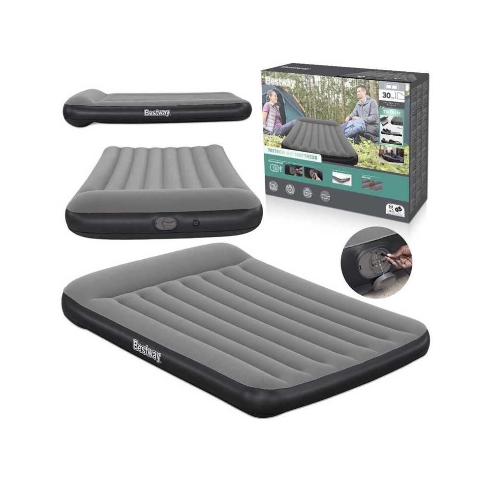 Bestway 671BR Nafukovací matrac Tritech pre 2 osoby + vstavaná USB pumpa