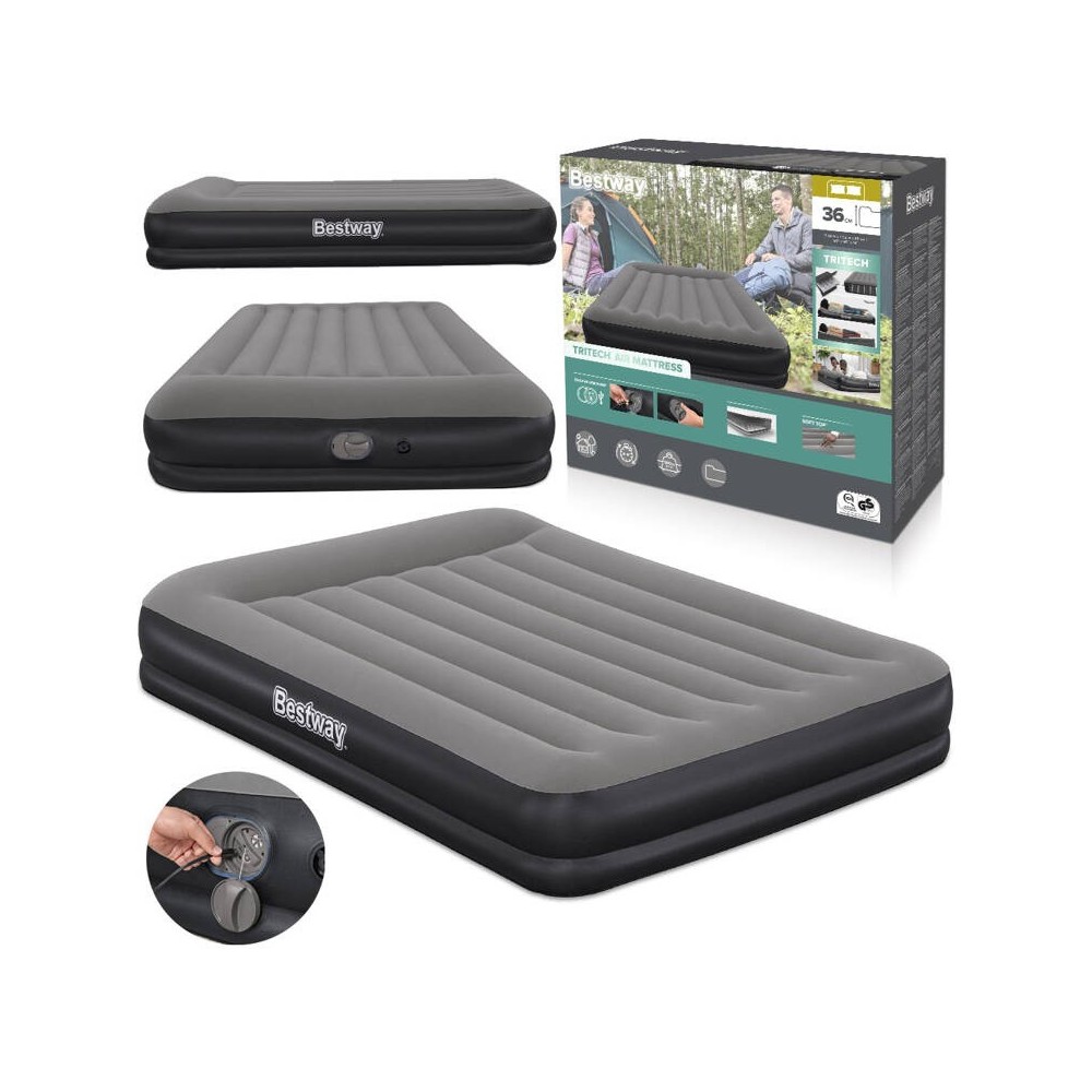 Bestway 671BU Nafukovací matrac Bestway Tritech so vstavanou USB pumpou 152x203cm
