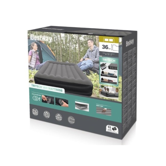 Bestway 671BU Nafukovací matrac Bestway Tritech so vstavanou USB pumpou 152x203cm