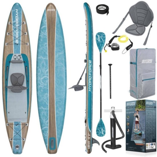 Bestway 65350 Nafukovacia doska Stand up Paddleboard Hydro Force® Glider Elite 2v1 381cm + veslo + sedadlo + taška