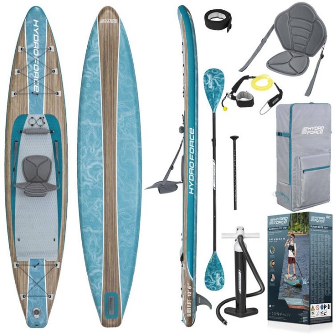 Bestway 65350 Nafukovacia doska Stand up Paddleboard Hydro Force® Glider Elite 2v1 381cm + veslo + sedadlo + taška