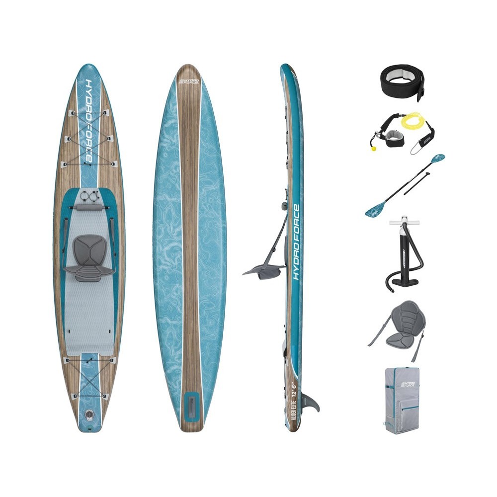 Bestway 65350 Nafukovacia doska Stand up Paddleboard Hydro Force® Glider Elite 2v1 381cm + veslo + sedadlo + taška