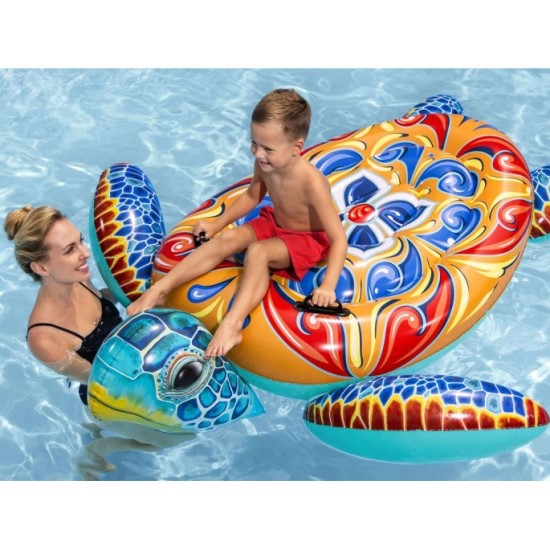Bestway Nafukovací Matrac Korytnačka Majolika s rúčkami 183 cm x 173 cm
