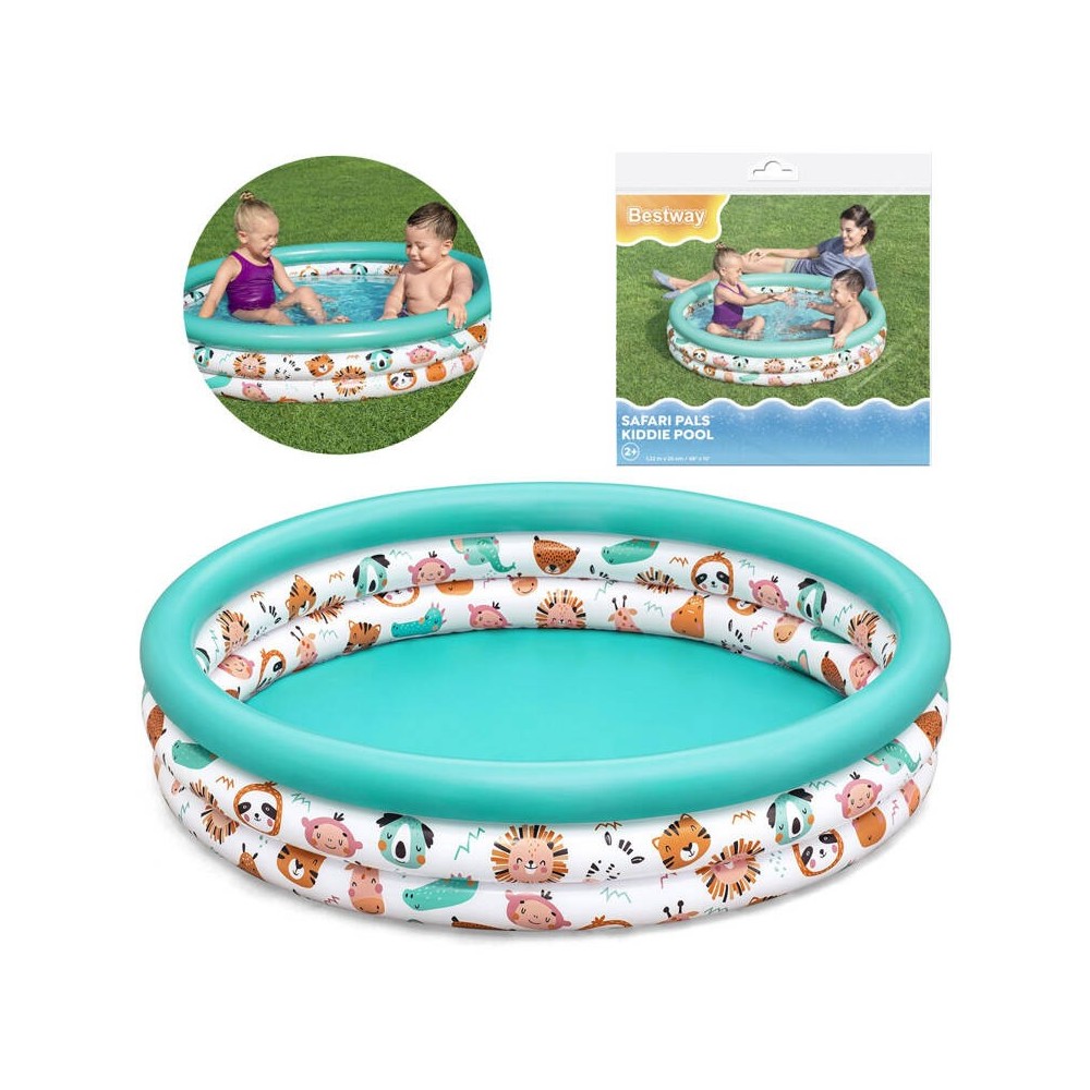 Bestway 51226 Detský Okrúhly Bazén SAFARI ANIMALS 122cm