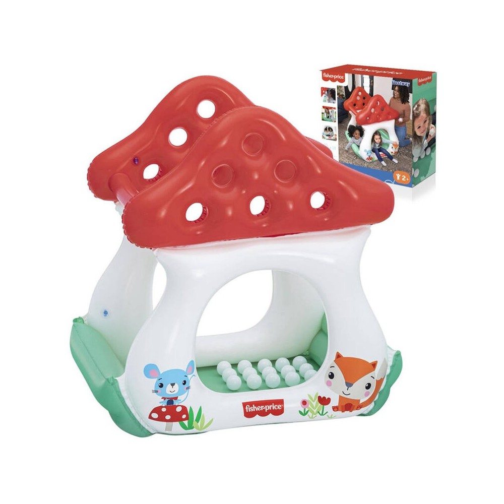 Fisher Price 93570 Detský Nafukovací Bazén s loptičkami Muchotrávka 107cm