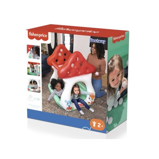 Fisher Price 93570 Detský Nafukovací Bazén s loptičkami Muchotrávka 107cm