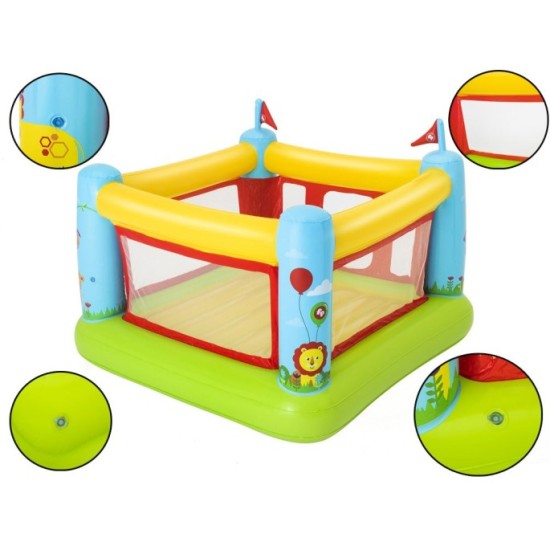 Bestway 93553 Fisher Price Detská Nafukovacia Trampolína 175 x 173cm, nosnosť 85kg
