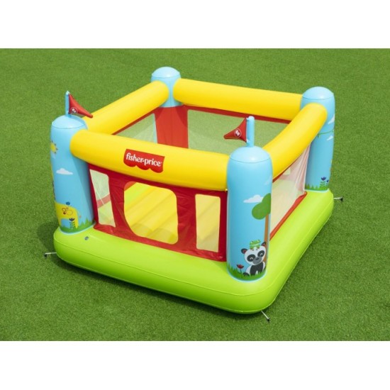 Bestway 93553 Fisher Price Detská Nafukovacia Trampolína 175 x 173cm, nosnosť 85kg