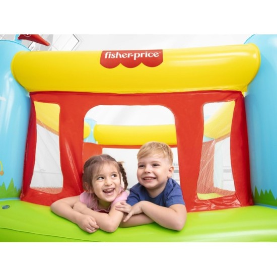Bestway 93553 Fisher Price Detská Nafukovacia Trampolína 175 x 173cm, nosnosť 85kg