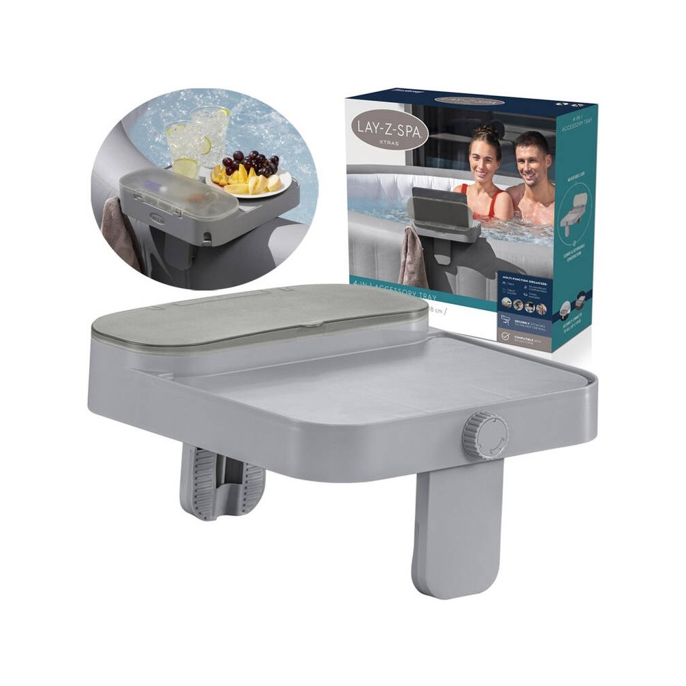 Bestway 60337 Polica Úložná plocha, stolík 4v1 pre vírivky LAY-Z-SPA, držiak na tablet, uterák, stolík na jedlo