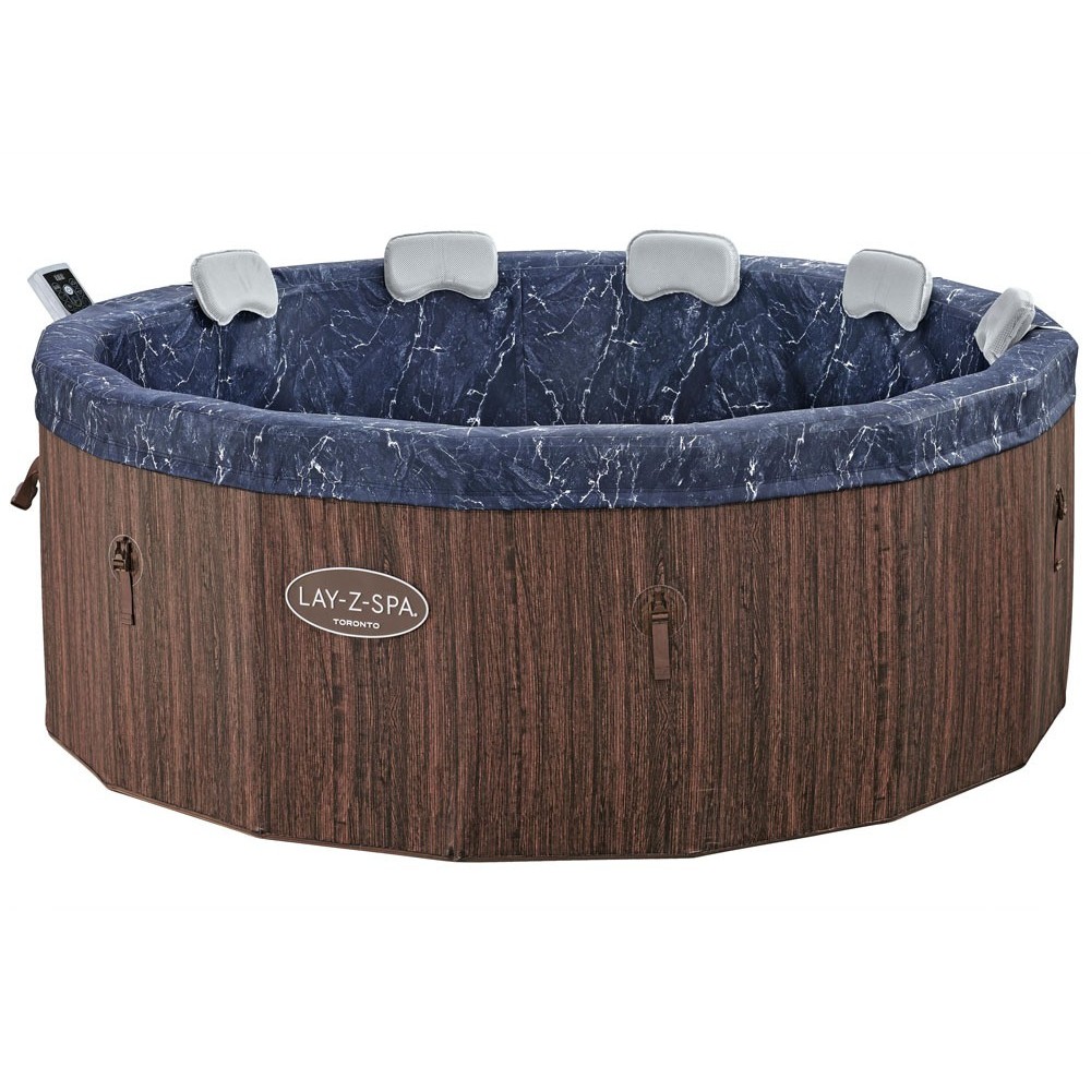 Bestway 6001W Vírívka Lay-Z-Spa Toronto Hydromassage AirJet Jacuzzi, pre 7 osôb, priemer 190cm + WIFI Aplikácia + 5 Vankúše