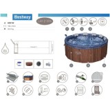 Bestway 6001W Vírívka Lay-Z-Spa Toronto Hydromassage AirJet Jacuzzi, pre 7 osôb, priemer 190cm + WIFI Aplikácia + 5 Vankúše