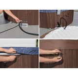 Bestway 6001W Vírívka Lay-Z-Spa Toronto Hydromassage AirJet Jacuzzi, pre 7 osôb, priemer 190cm + WIFI Aplikácia + 5 Vankúše
