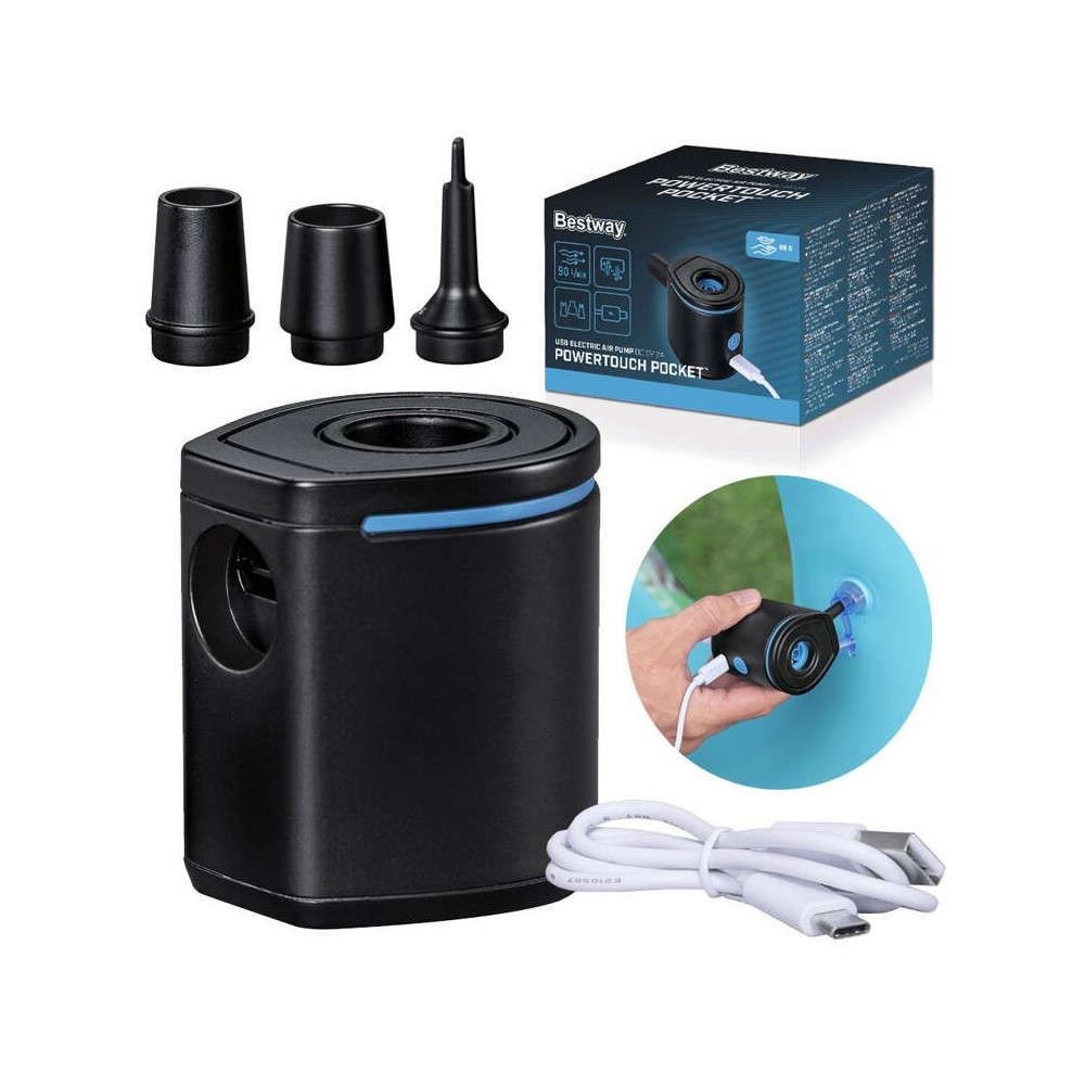 Bestway Elektrická pumpa USB Air PowerTouch Pocket + nádstavce