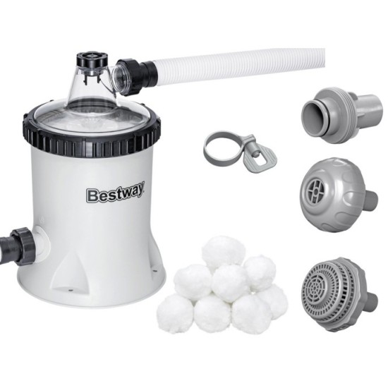 Bestway 58870 Bazénové filtračné čerpadlo Polysphere, bazénová filtrácia 5678 l/h + Filtračné guličky 240g v balení