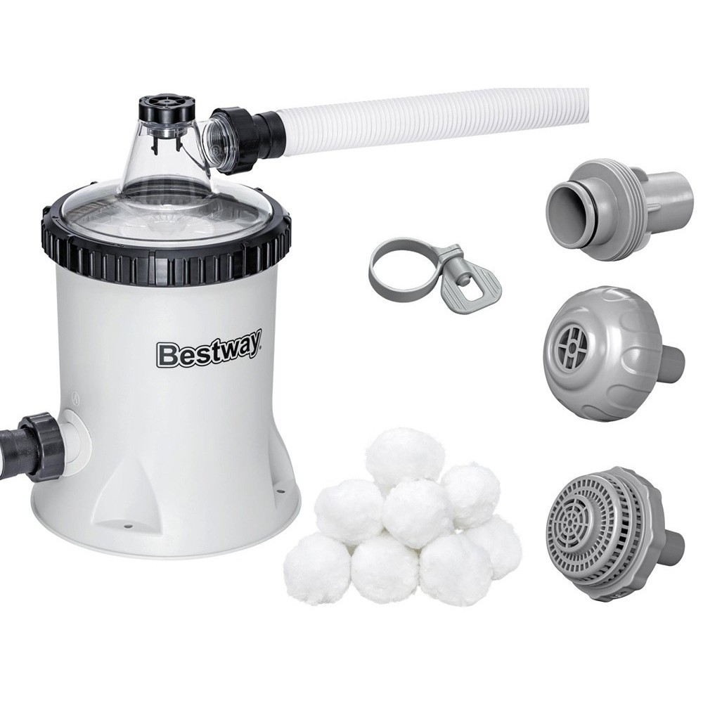 Bestway 58870 Bazénové filtračné čerpadlo Polysphere, bazénová filtrácia 5678 l/h + Filtračné guličky 240g v balení