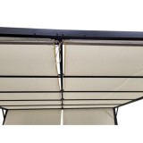 MKSTOR Kovová Záhradná pergola Para Sole ZONA 3m x 3m x 2m s Vodotesnou, posuvnou strechou ROLLERS, záhradný altánok s UV ochran