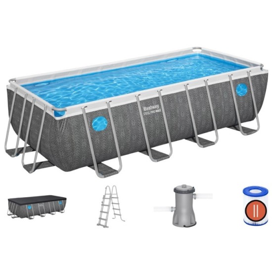 BESTWAY 561MB Bazén s kovovou konštrukciou Steel Pro Max Splashview 488 x 244 x 122 cm, kartušová filtrácia