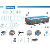 BESTWAY 561MB Bazén s kovovou konštrukciou Steel Pro Max Splashview 488 x 244 x 122 cm, kartušová filtrácia