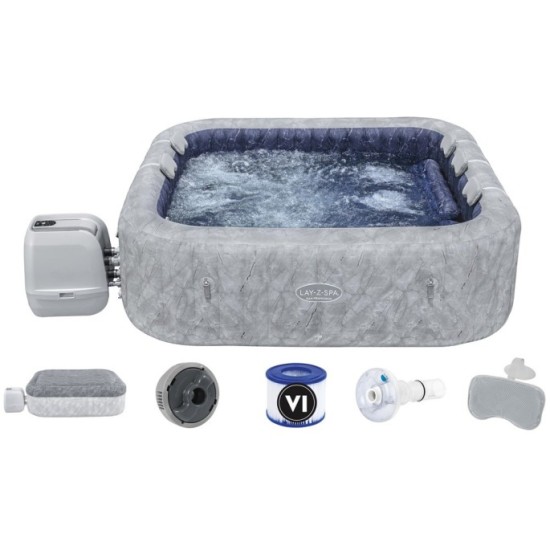 Bestway 6001Q Vírivka Lay-Z-Spa San Francisco Pro 7 Wi-Fi Aplikácia, LED svetlo, 5 vankúšov, pre 7 osôb