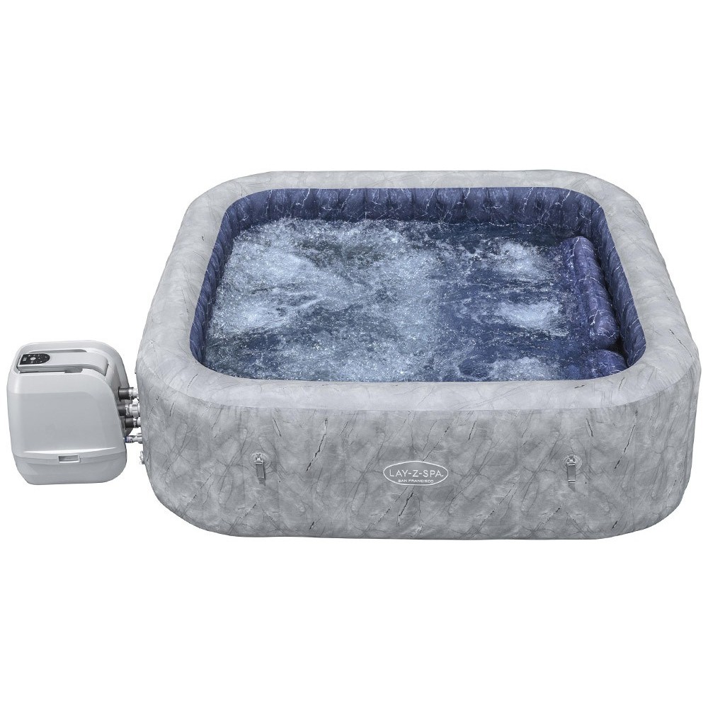 Bestway 6001Q Vírivka Lay-Z-Spa San Francisco Pro 7 Wi-Fi Aplikácia, LED svetlo, 5 vankúšov, pre 7 osôb