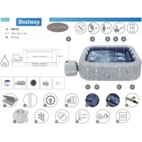 Bestway 6001Q Vírivka Lay-Z-Spa San Francisco Pro 7 Wi-Fi Aplikácia, LED svetlo, 5 vankúšov, pre 7 osôb