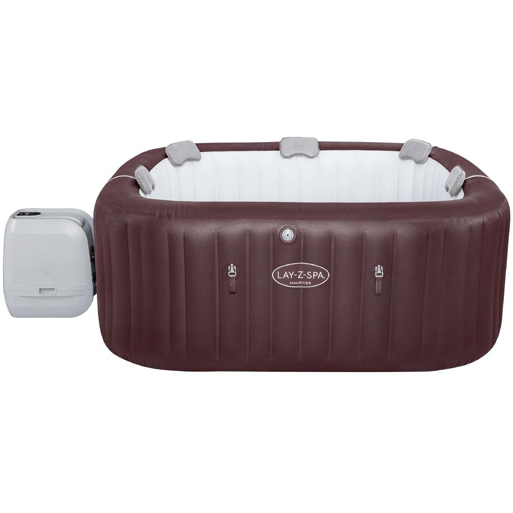 Bestway Lay-z-Spa Maldives Air WiFi aplikácia s LED svetlom pre 7 osôb, hnedá