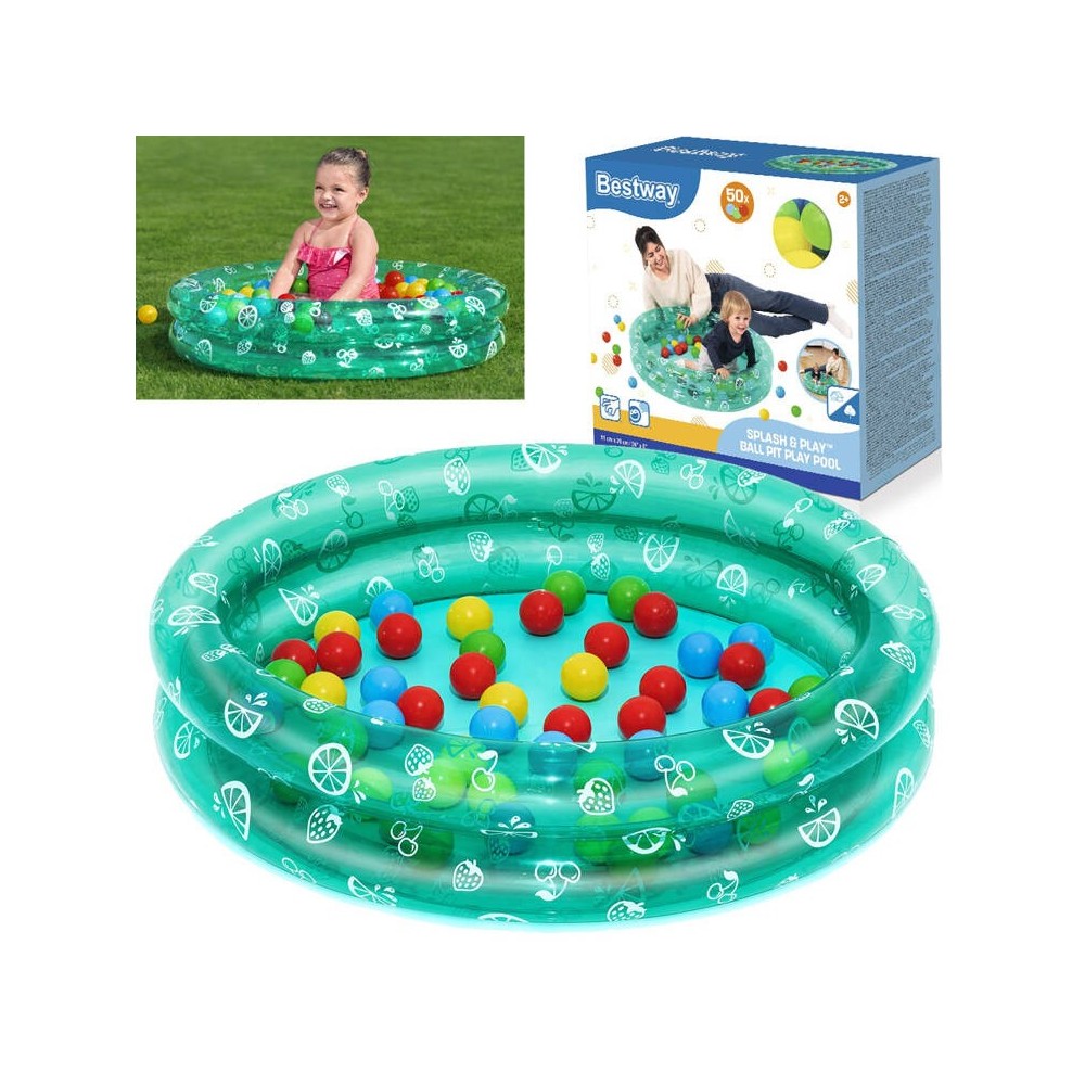 Bestway 51141 Detský Nafukovací Bazén 91cm x 20cm + 50ks loptičky