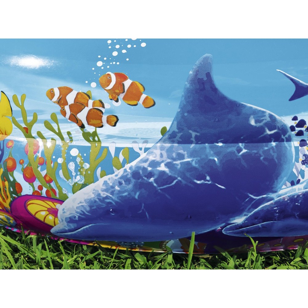 Bestway 54118 Detský Nafukovací bazén Morský svet Zvieratká 262 cm x 157 x 46 cm, oválny modrý