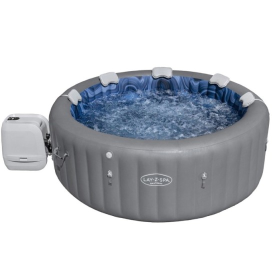 Bestway 6001T Vírivka Jacuzzi Lay-Z-Spa Santorini Smart HydroJet Pro 7 s LED svetlom, pre 7 osôb + 5 vankúšov + WIFI Aplikácia