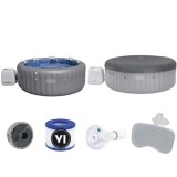 Bestway 6001T Vírivka Jacuzzi Lay-Z-Spa Santorini Smart HydroJet Pro 7 s LED svetlom, pre 7 osôb + 5 vankúšov + WIFI Aplikácia