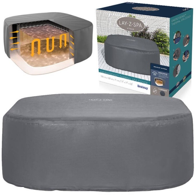 BESTWAY 60319 Kompletný Termokryt Lay-Z-Spa Xtras EnergySense Plus na vírivku 180 x 180 x 71 cm