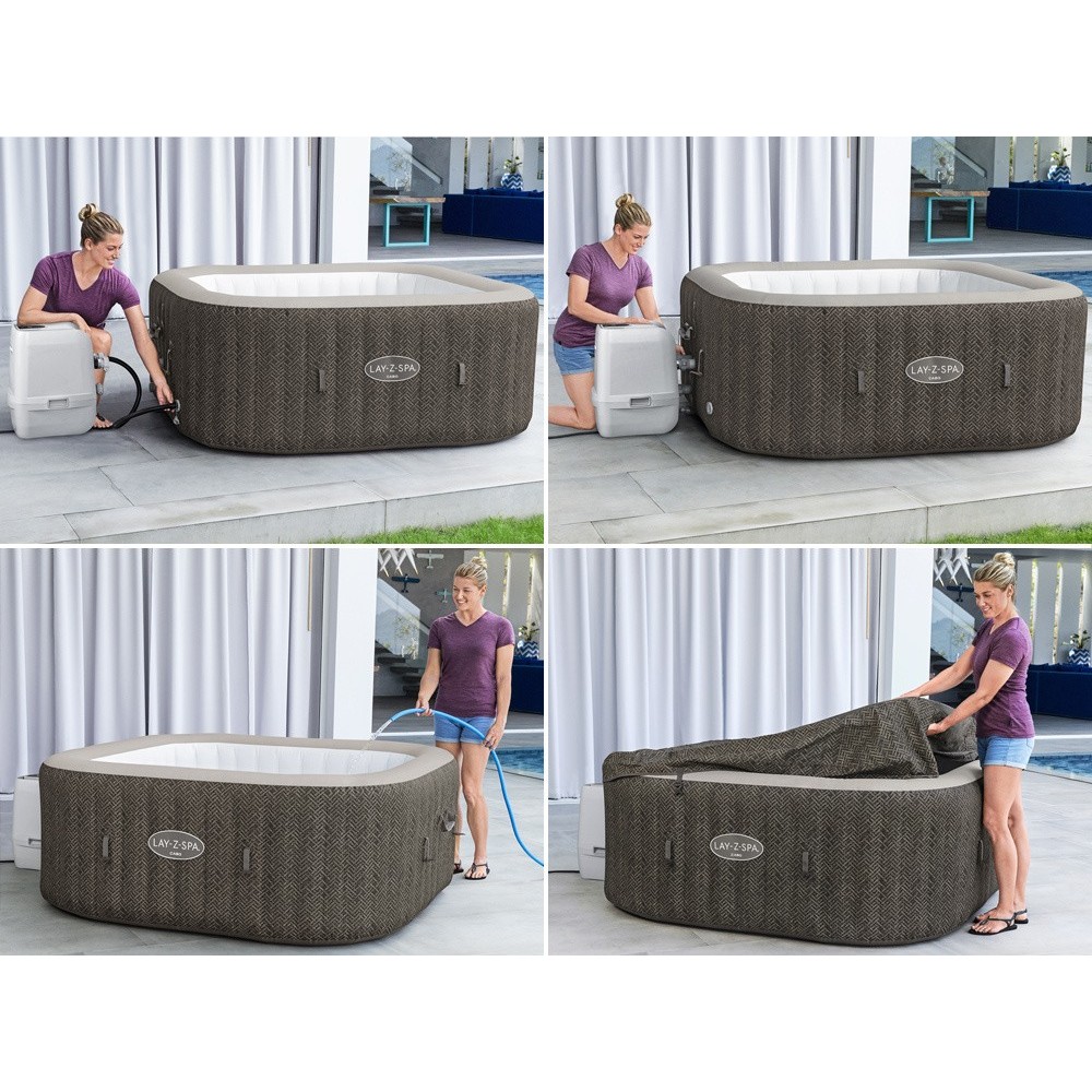 BESTWAY 6001R Vírivka Lay-Z-Spa Cabo SMART HydroJet Jacuzzi + WIFI aplikácia, priemer 180cm + 4 Vankúše