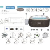 BESTWAY 6001R Vírivka Lay-Z-Spa Cabo SMART HydroJet Jacuzzi + WIFI aplikácia, priemer 180cm + 4 Vankúše