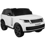 JOKO Elektrické autíčko Range Rover 4x4, penové kolesá, kožené sedadlo, FM rádio, LCD Displej MP4, biele