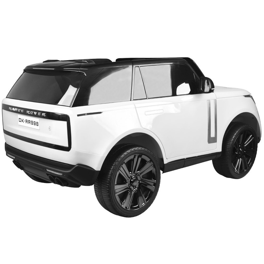 JOKO Elektrické autíčko Range Rover 4x4, penové kolesá, kožené sedadlo, FM rádio, LCD Displej MP4, biele