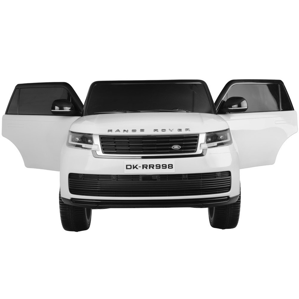 JOKO Elektrické autíčko Range Rover 4x4, penové kolesá, kožené sedadlo, FM rádio, LCD Displej MP4, biele