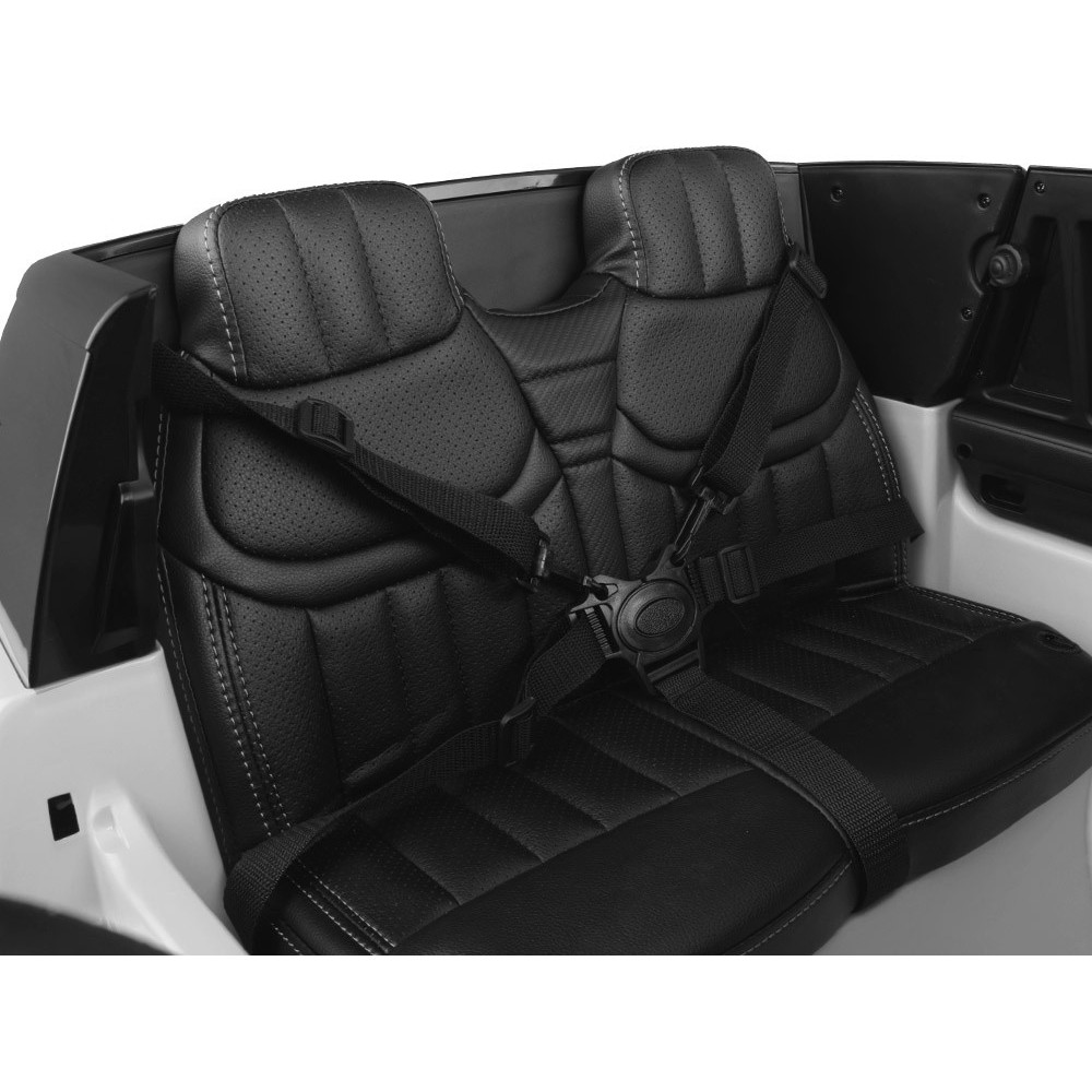 JOKO Elektrické autíčko Range Rover 4x4, penové kolesá, kožené sedadlo, FM rádio, LCD Displej MP4, biele