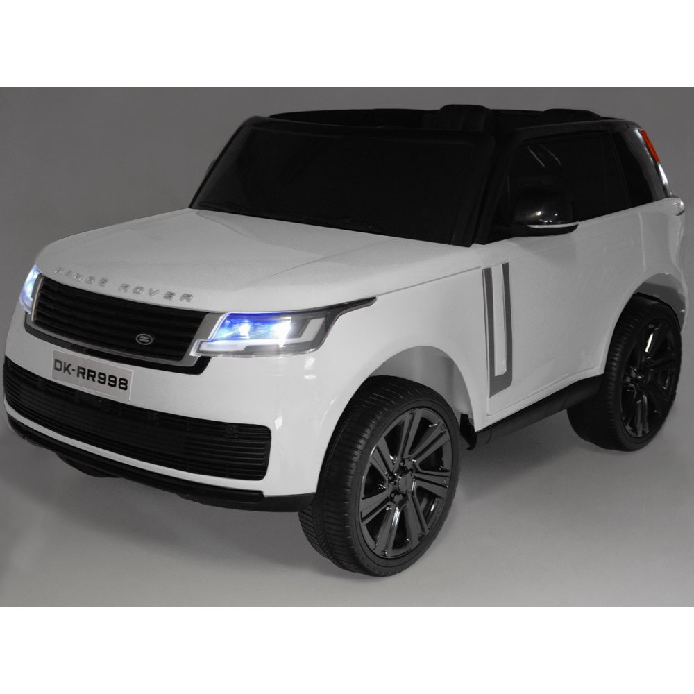 JOKO Elektrické autíčko Range Rover 4x4, penové kolesá, kožené sedadlo, FM rádio, LCD Displej MP4, biele