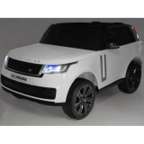JOKO Elektrické autíčko Range Rover 4x4, penové kolesá, kožené sedadlo, FM rádio, LCD Displej MP4, biele