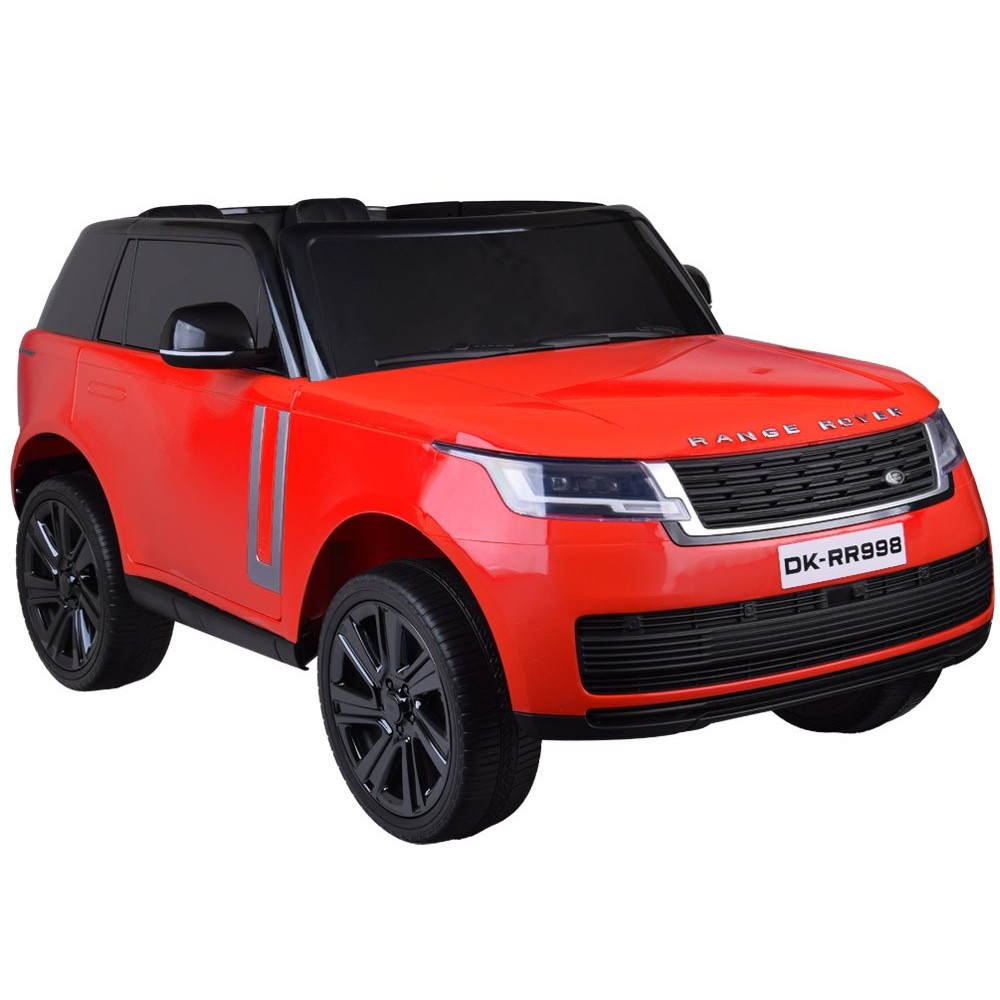 JOKO Elektrické autíčko Range Rover 4x4, penové kolesá, kožené sedadlo, FM rádio, LCD Displej MP4, červené