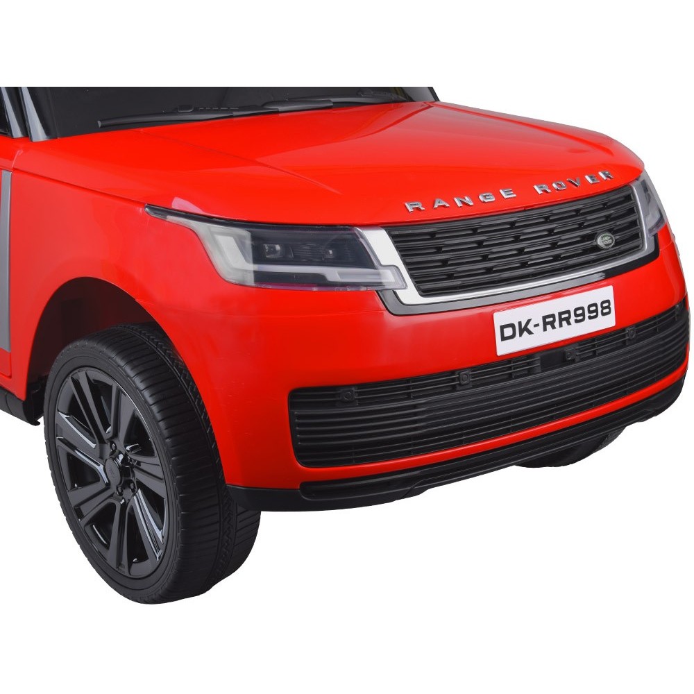 JOKO Elektrické autíčko Range Rover 4x4, penové kolesá, kožené sedadlo, FM rádio, LCD Displej MP4, červené