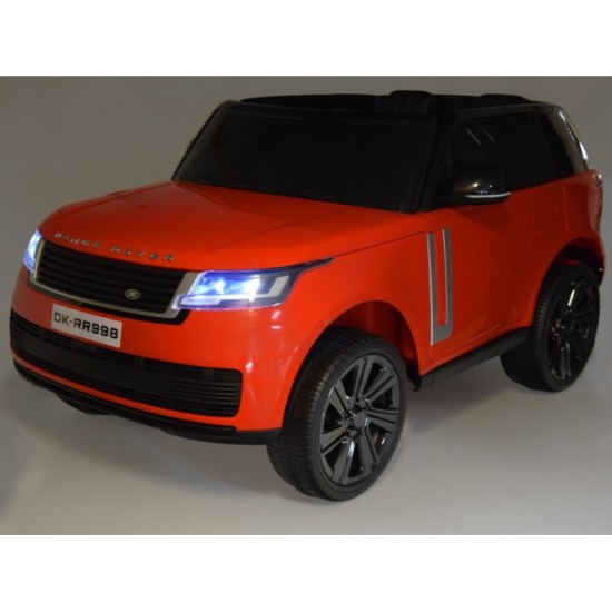 JOKO Elektrické autíčko Range Rover 4x4, penové kolesá, kožené sedadlo, FM rádio, LCD Displej MP4, červené