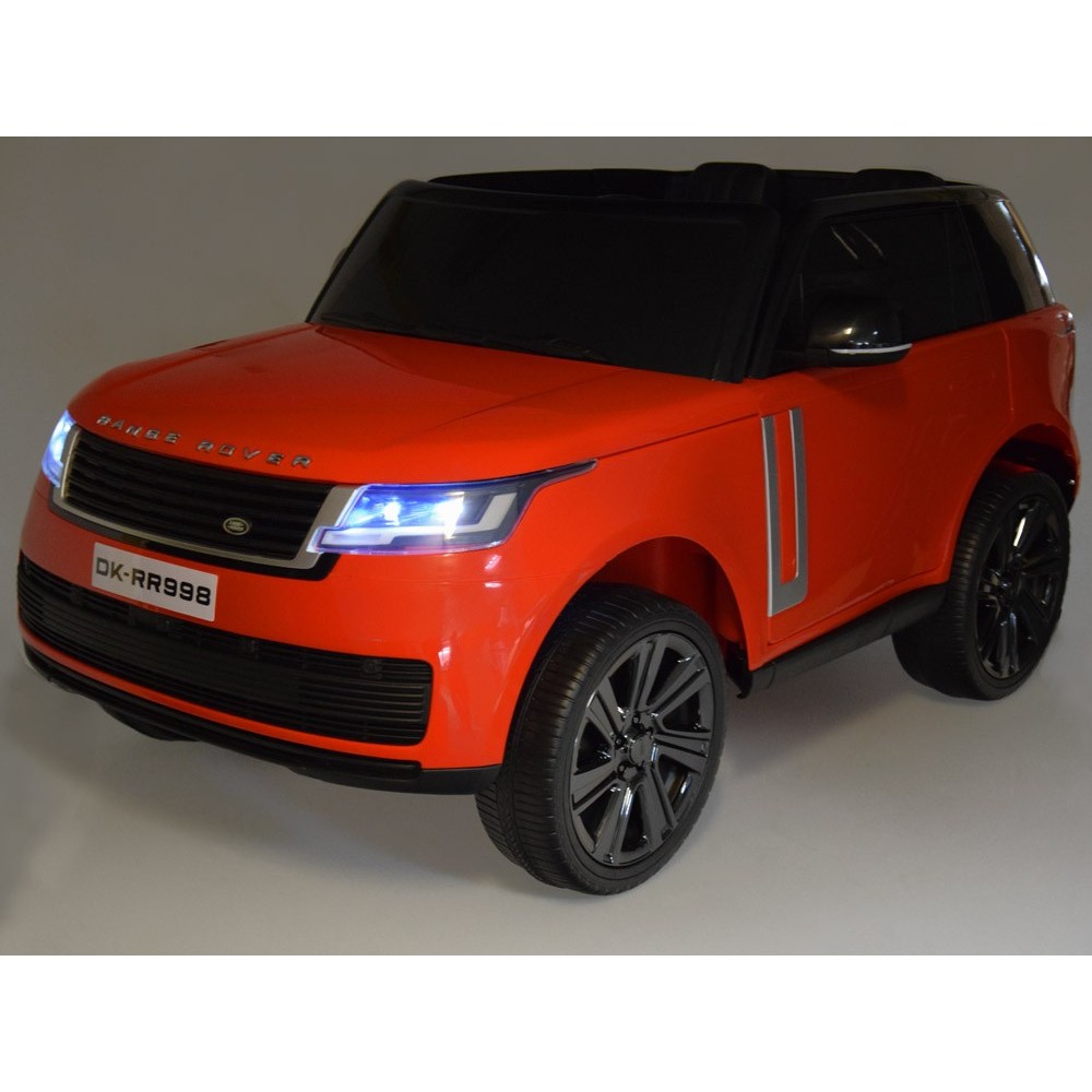 JOKO Elektrické autíčko Range Rover 4x4, penové kolesá, kožené sedadlo, FM rádio, LCD Displej MP4, červené