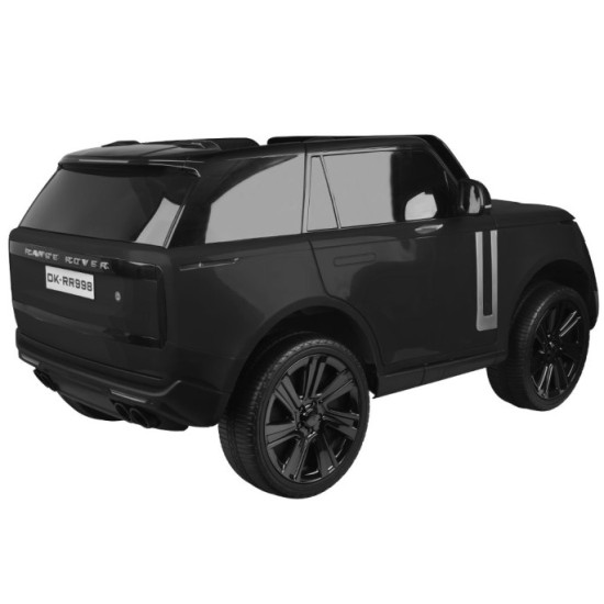 JOKO Elektrické autíčko Range Rover 4x4, penové kolesá, kožené sedadlo, FM rádio, LCD Displej MP4, čierne