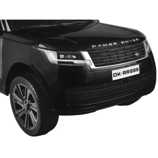 JOKO Elektrické autíčko Range Rover 4x4, penové kolesá, kožené sedadlo, FM rádio, LCD Displej MP4, čierne
