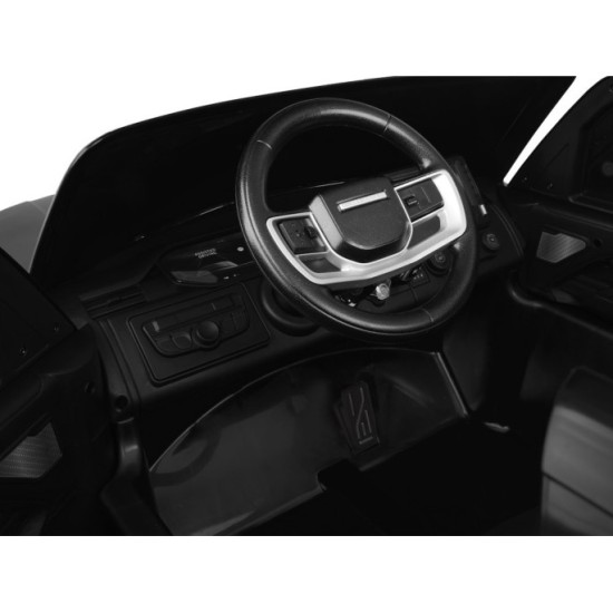JOKO Elektrické autíčko Range Rover 4x4, penové kolesá, kožené sedadlo, FM rádio, LCD Displej MP4, čierne
