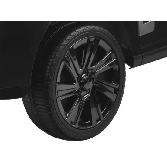 JOKO Elektrické autíčko Range Rover 4x4, penové kolesá, kožené sedadlo, FM rádio, LCD Displej MP4, čierne