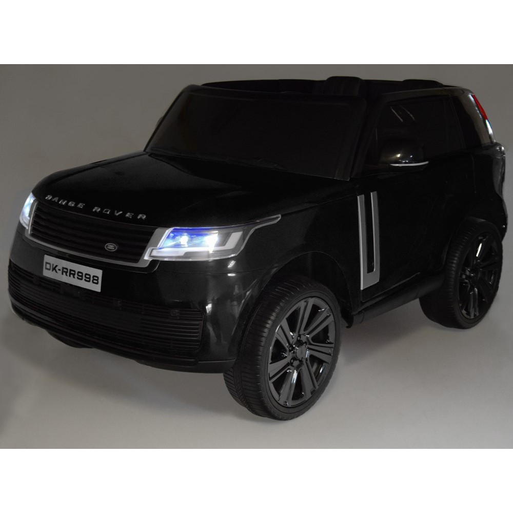 JOKO Elektrické autíčko Range Rover 4x4, penové kolesá, kožené sedadlo, FM rádio, LCD Displej MP4, čierne